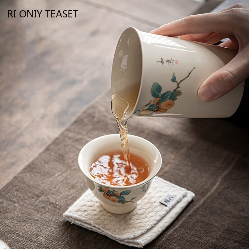 1 PC Retro rankų darbo arbatos puodelis Rankomis dažytas kelioninis keramikinis arbatos dubuo kiniškas porcelianinis arbatos rinkinys Pu'er Tie Guanyin Master arbatos puodelis