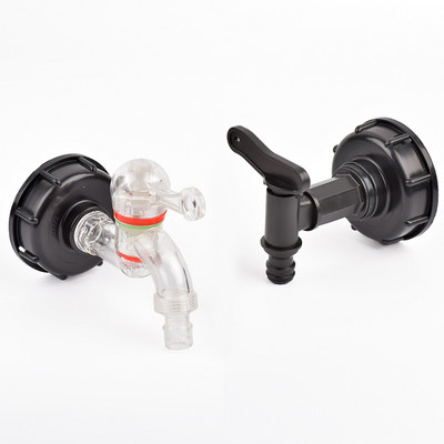 1/2" 3/4 ιντσών με σπείρωμα IBC Tank Adapter Thicken Plastic Tap S60X6 S60X6 Threaded Cap Tank Water Connectors for Home Garden Water Connectors