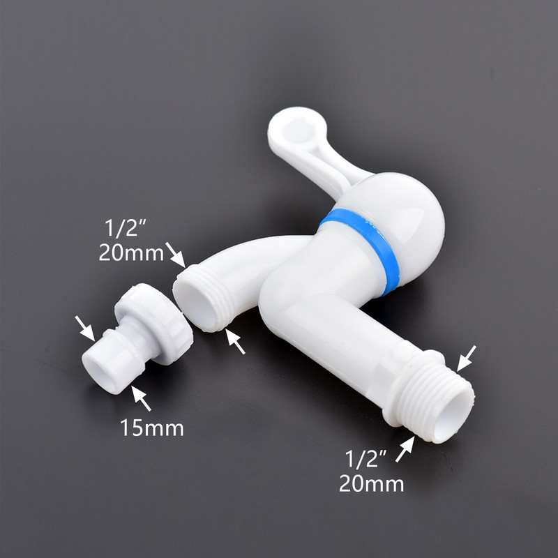 Adaptor de rezervor IBC cu filet de 1/2 ", 3/4 inch, robinet de plastic îngroșat S60X6 Capac filetat Fiting rezervor de apă pentru conectori de apă de grădină de acasă