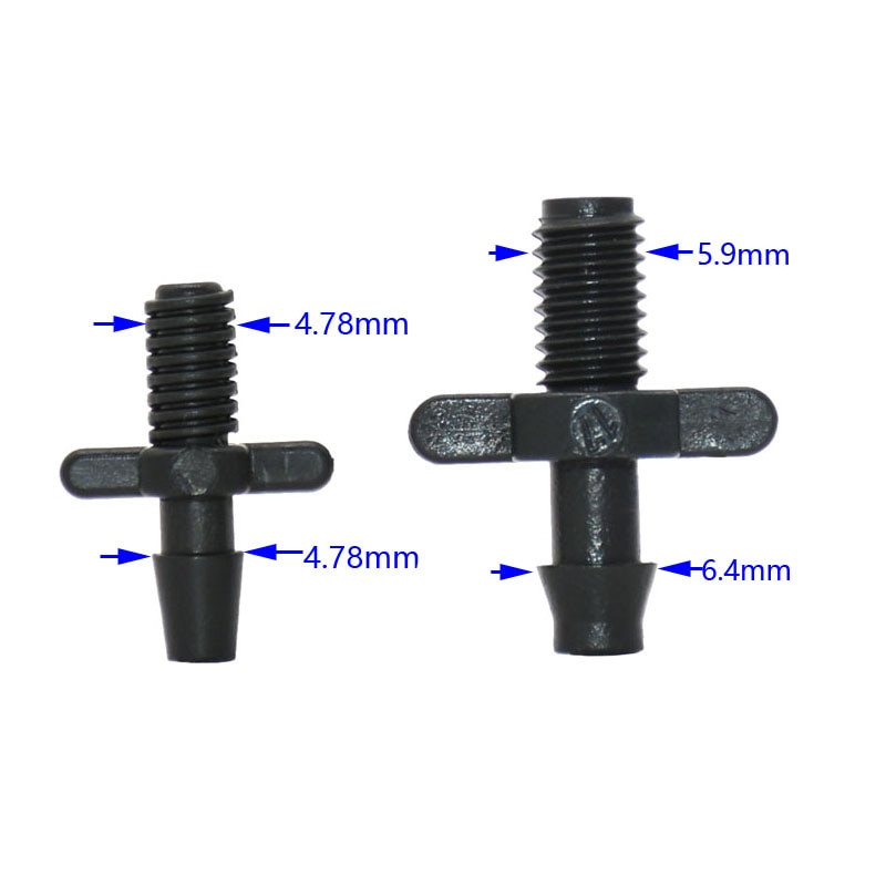 1/8 1/4" tömlő menetes csatlakozó 3/5 4/7 öntözés szöggel Kerti csepegtető öntözés szerelvények Kerti tömlő gyorscsatlakozó 50 db