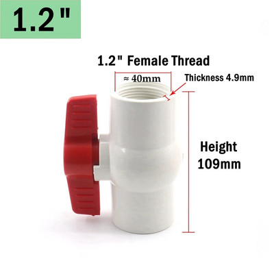 1 db 20 ~ 63 mm fehér PVC golyóscsap farm mezőgazdaság öntözés kert vízcsatlakozók akvárium tároló polc csőszerelvények