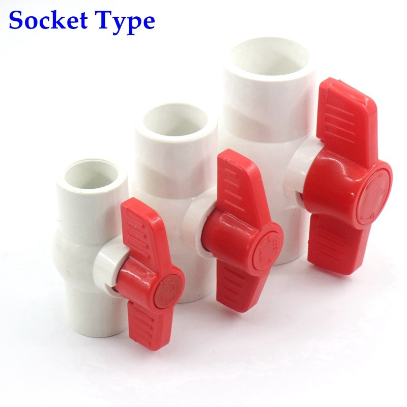 1 db 20 ~ 63 mm fehér PVC golyóscsap farm mezőgazdaság öntözés kert vízcsatlakozók akvárium tároló polc csőszerelvények