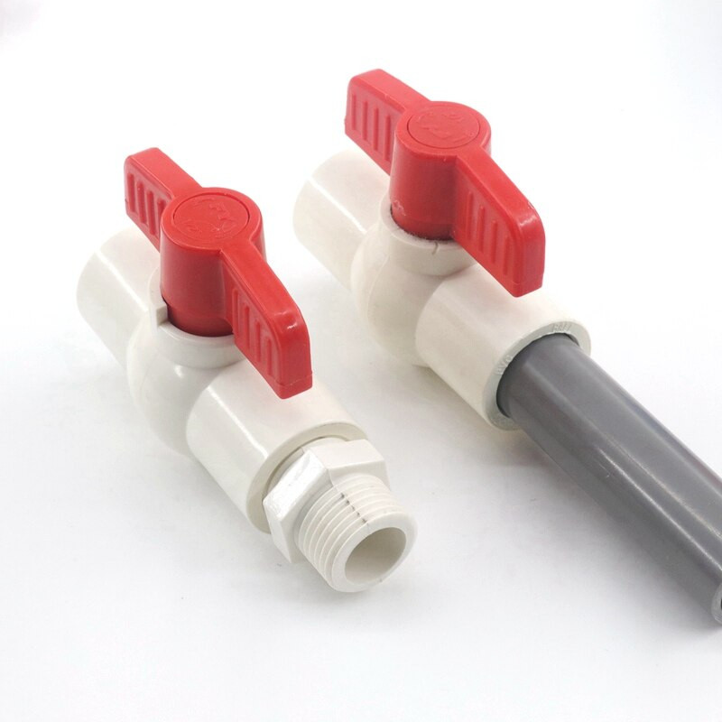 1 db 20 ~ 63 mm fehér PVC golyóscsap farm mezőgazdaság öntözés kert vízcsatlakozók akvárium tároló polc csőszerelvények