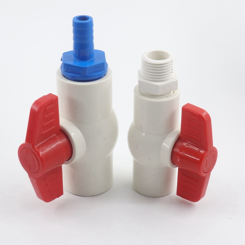1 db 20 ~ 63 mm fehér PVC golyóscsap farm mezőgazdaság öntözés kert vízcsatlakozók akvárium tároló polc csőszerelvények