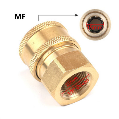 Mjedeni 3/8" visokotlačni brzi priključak Adapter za perilicu automobila Vodeni pištolj Hidraulične spojke Spojnice za navodnjavanje vrta