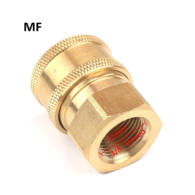 Mjedeni 3/8" visokotlačni brzi priključak Adapter za perilicu automobila Vodeni pištolj Hidraulične spojke Spojnice za navodnjavanje vrta