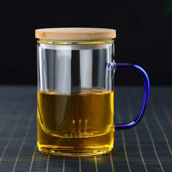 Ανθεκτική στη θερμότητα Γυάλινη Τσαγιέρα Οικιακό Ποτήρι Ποτό Γυαλί Δημιουργικό Φλιτζάνια Τσάι για Άντρες και Γυναίκες Κούπα τσαγιού Καφέ