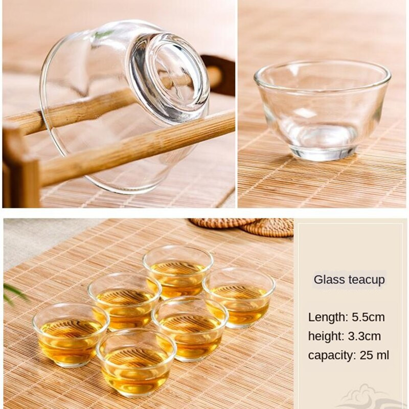 6 vnt./pak. Purpurinio molio puodelis Antikvarinis drakonas mažas arbatos puodelis Rankų darbo Kungfu Teaset didelis keraminis puodelis arbatos priedai