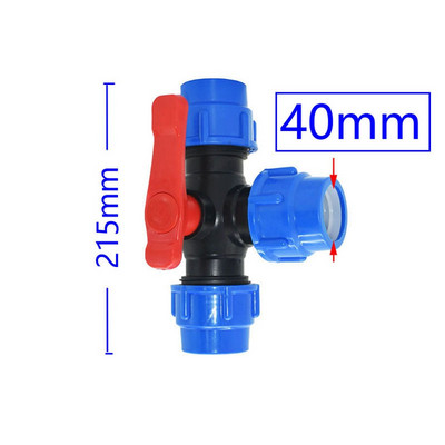 20/25/32/40/50/63 mm PE vamzdžio trišakis greitosios jungties vožtuvas 3 krypčių sodo čiaupo plastikinis vožtuvas T tipo vandens skirstytuvas 1 vnt.