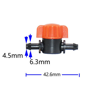 10db 4/7 tömlős miniszelep 4 mm-es kerti csapvízcső 6 mm-től 1I4-ig barb vízszelep csepegtető öntözőszerelvények