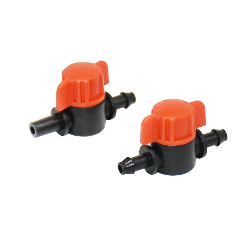 10db 4/7 tömlős miniszelep 4 mm-es kerti csapvízcső 6 mm-től 1I4-ig barb vízszelep csepegtető öntözőszerelvények
