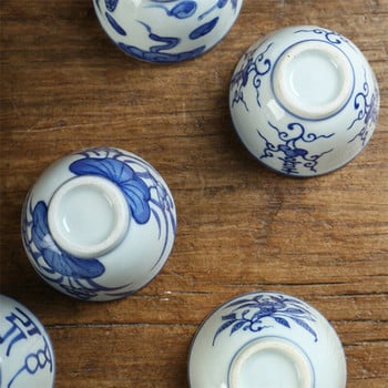 Μπλε και λευκή πορσελάνη ζωγραφισμένη στο χέρι Kung Fu Master Cup Κεραμικό φλιτζάνι τσαγιού γραφείου Jingdezhen Σετ τσαγιού Μικρό μπολ τσαγιού Ποτά