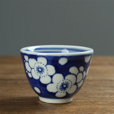 Porțelan albastru și alb pictat manual Kung Fu Master Cup Ceramică Birou ceai Set de ceai Jingdezhen Bol mic de ceai Veselă