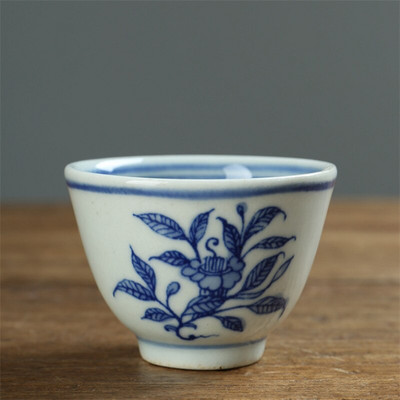 Porțelan albastru și alb pictat manual Kung Fu Master Cup Ceramică Birou ceai Set de ceai Jingdezhen Bol mic de ceai Veselă