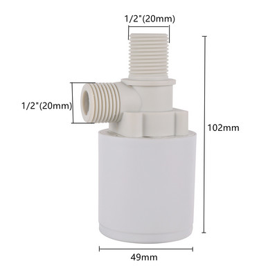 1/2" automatinis vandens lygio valdymo vožtuvas plūduriuojantis rutulinis vožtuvas automatinis plūdinis vožtuvas vandens lygio valdymo vožtuvas vandens bakas 1 vnt