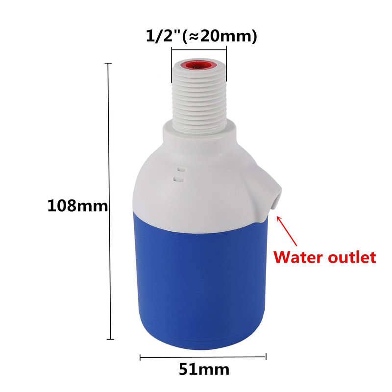 1/2" automatinis vandens lygio valdymo vožtuvas plūduriuojantis rutulinis vožtuvas automatinis plūdinis vožtuvas vandens lygio valdymo vožtuvas vandens bakas 1 vnt