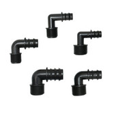 Apa 1/2" 3/4" - 16mm/20mm/25mm tömlőkönyök csatlakozó 1/2 3/4 90 fokos hajlítási kötések DN10 DN15 DN20 5 DB-hez