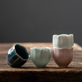 Set de ceai cu flori de lotus, cești, set frumos de ceaiuri, căni chinezești pentru ceremonia ceaiului, ceai, serviciu de ceai, butoi