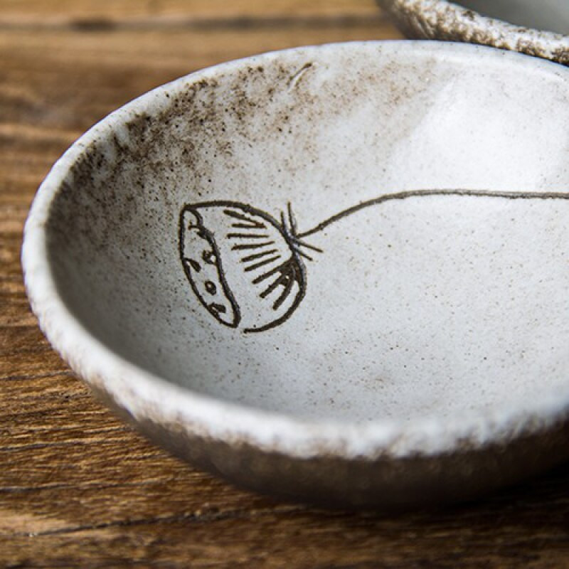 Ceai de ceai din ceramică de epocă sculptată manual Set de căni de pește cu vin de ceai Bol Lotus pentru ceremonia ceaiului Flori căni de cafea