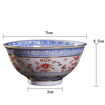 Személyes ismertető Kerámia teáscsésze Jingdezhen teáscsésze Hagyományos retro stílusú porcelán kávés teáscsésze kis teástál