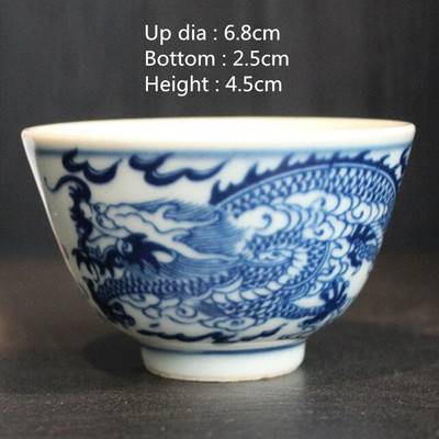 Személyes ismertető Kerámia teáscsésze Jingdezhen teáscsésze Hagyományos retro stílusú porcelán kávés teáscsésze kis teástál
