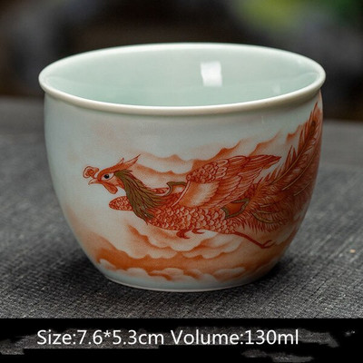 Személyes ismertető Kerámia teáscsésze Jingdezhen teáscsésze Hagyományos retro stílusú porcelán kávés teáscsésze kis teástál