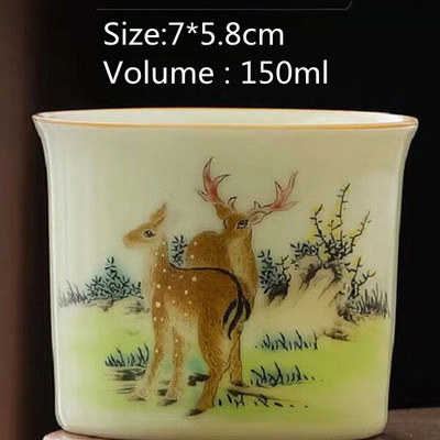 Személyes ismertető Kerámia teáscsésze Jingdezhen teáscsésze Hagyományos retro stílusú porcelán kávés teáscsésze kis teástál