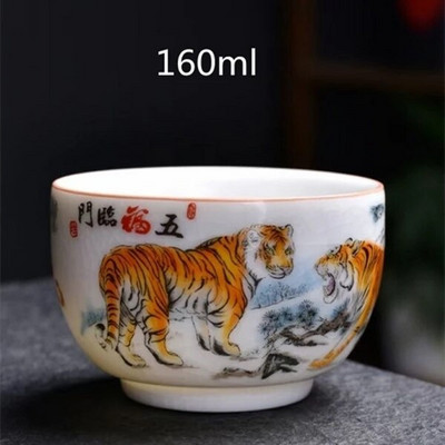 Személyes ismertető Kerámia teáscsésze Jingdezhen teáscsésze Hagyományos retro stílusú porcelán kávés teáscsésze kis teástál