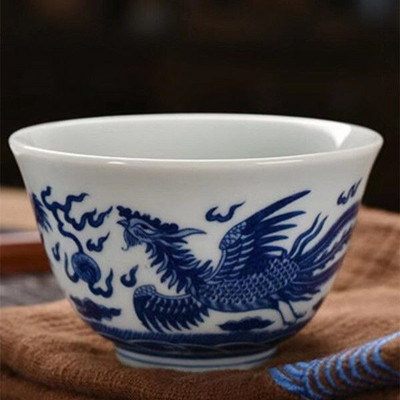 Személyes ismertető Kerámia teáscsésze Jingdezhen teáscsésze Hagyományos retro stílusú porcelán kávés teáscsésze kis teástál