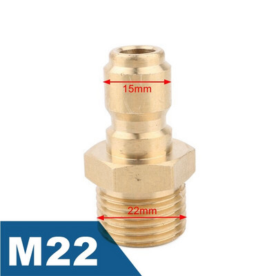 1 db 3/8 - M14 M18 M22 gyorscsatlakozó nagynyomású gyorscsatlakozó autómosó vízpisztoly adapter csuklókhoz