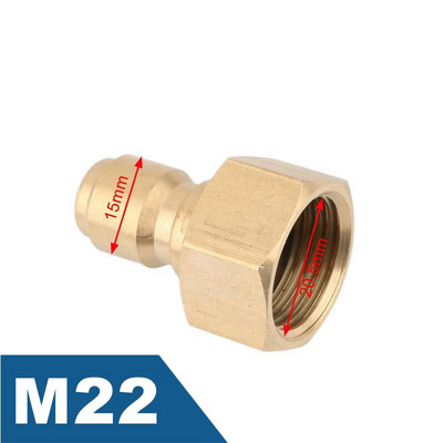 1 db 3/8 - M14 M18 M22 gyorscsatlakozó nagynyomású gyorscsatlakozó autómosó vízpisztoly adapter csuklókhoz