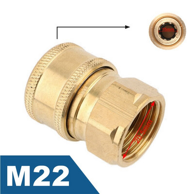 1 db 3/8 - M14 M18 M22 gyorscsatlakozó nagynyomású gyorscsatlakozó autómosó vízpisztoly adapter csuklókhoz