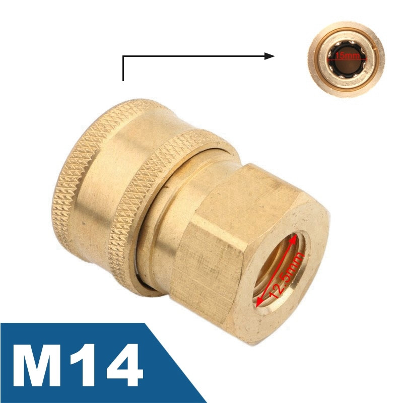 1 db 3/8 - M14 M18 M22 gyorscsatlakozó nagynyomású gyorscsatlakozó autómosó vízpisztoly adapter csuklókhoz