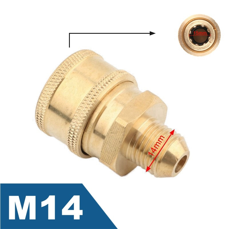 1 db 3/8 - M14 M18 M22 gyorscsatlakozó nagynyomású gyorscsatlakozó autómosó vízpisztoly adapter csuklókhoz