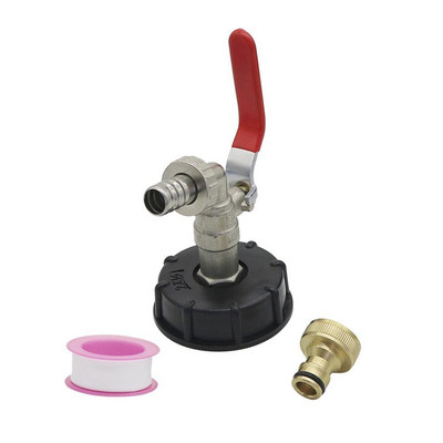 IBC tartályadapter S60X6 vas sárgaréz csaphoz 1/2" csereszelep 60mm durva menet 15mm kerti vízcsatlakozók lefolyó adapter