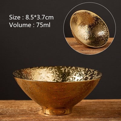 Home Master Cup Aranyozott Jian Zhan Aranyozott Személyes Tea Cup Aranyozott Egészségügyi Tea Cup Kerámia