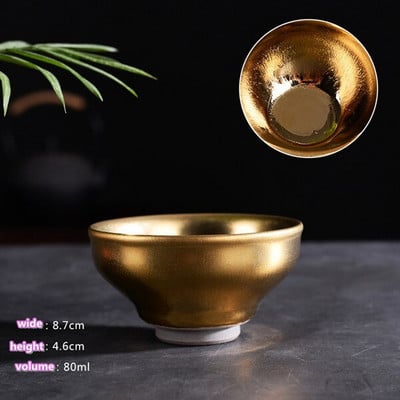 Home Master Cup Aranyozott Jian Zhan Aranyozott Személyes Tea Cup Aranyozott Egészségügyi Tea Cup Kerámia