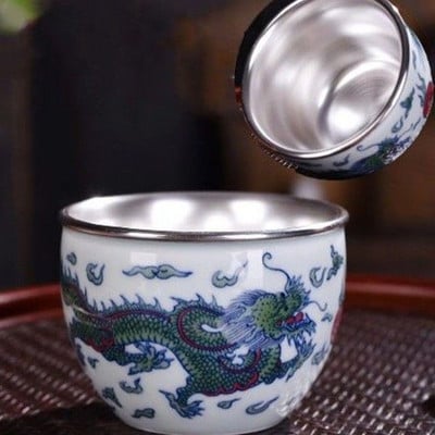 Home Master Cup Aranyozott Jian Zhan Aranyozott Személyes Tea Cup Aranyozott Egészségügyi Tea Cup Kerámia