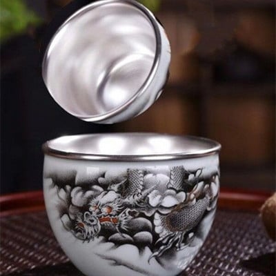 Home Master Cup Aranyozott Jian Zhan Aranyozott Személyes Tea Cup Aranyozott Egészségügyi Tea Cup Kerámia