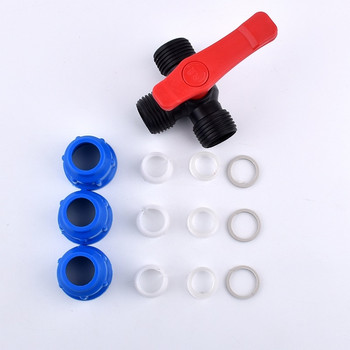 1Pc 20/25/32/40/50/63mm Pvc Ball Valves Plastic Water Pipe Quick Valve PE Tube 3-Way Fast Connectors Αξεσουάρ άρδευσης