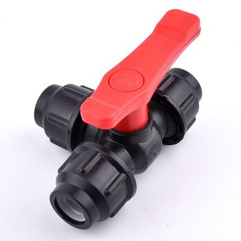 1Pc 20/25/32/40/50/63mm Pvc Ball Valves Plastic Water Pipe Quick Valve PE Tube 3-Way Fast Connectors Αξεσουάρ άρδευσης