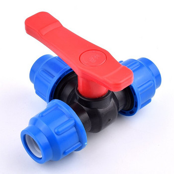 1Pc 20/25/32/40/50/63mm Pvc Ball Valves Plastic Water Pipe Quick Valve PE Tube 3-Way Fast Connectors Αξεσουάρ άρδευσης