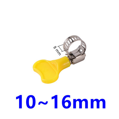 10 db állítható Homebrew csőbilincs illik külső átmérő 8 ~ 38 mm cső műanyag fogantyú rozsdamentes acél pillangó tömlőbilincs