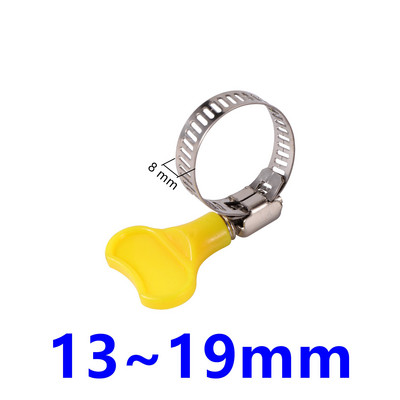 10 db állítható Homebrew csőbilincs illik külső átmérő 8 ~ 38 mm cső műanyag fogantyú rozsdamentes acél pillangó tömlőbilincs
