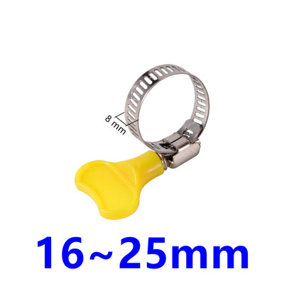 10 db állítható Homebrew csőbilincs illik külső átmérő 8 ~ 38 mm cső műanyag fogantyú rozsdamentes acél pillangó tömlőbilincs