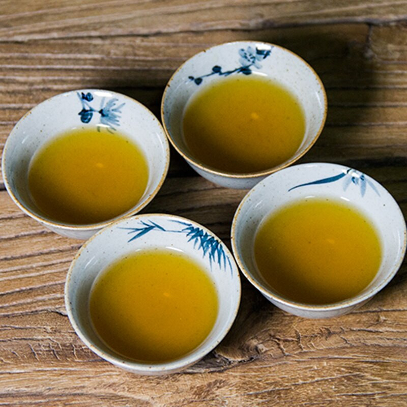 4 stil/lot pictură chinezească pictată manual, căni de vin din bambus, set de căni de ceai, veselă pentru ceremonia ceaiului, căni de cafea cu prune, ceașcă de ceai cu orhidee