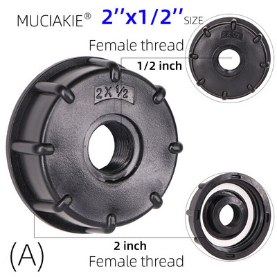 MUCIAKIE 1/2'' 3/4'' 1'' Adaptor pentru rezervor IBC cu filet femela Conectori pentru robinet de apă pentru grădină, cuplaj pentru irigare, fitinguri