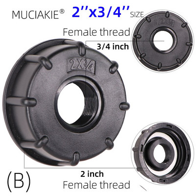 MUCIAKIE 1/2'' 3/4'' 1'' Adaptor pentru rezervor IBC cu filet femela Conectori pentru robinet de apă pentru grădină, cuplaj pentru irigare, fitinguri