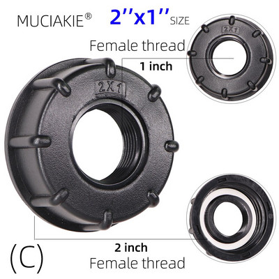 MUCIAKIE 1/2'' 3/4'' 1'' Adaptor pentru rezervor IBC cu filet femela Conectori pentru robinet de apă pentru grădină, cuplaj pentru irigare, fitinguri