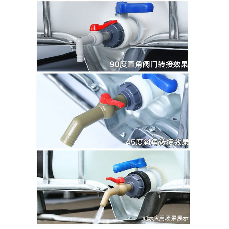 Kerti tartály csaptelep szűrőprés S60X6 IBC vízdoboz adapter Hosszabbítsa meg a csatlakozó szelepet Erős műanyag csaptelep iszapkezelés